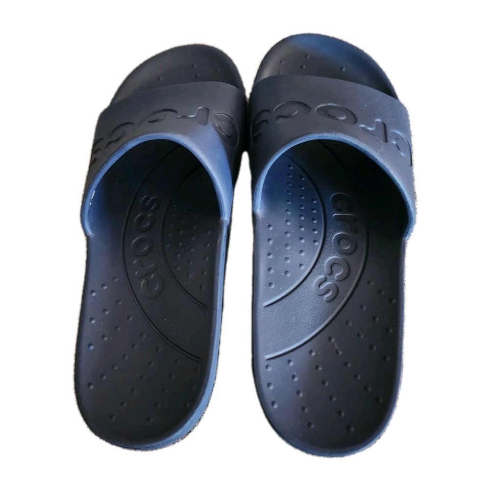Crocs Unisex Slide Sandal Navy Blue Men's 9  Women's 11 - Picture 3 of 9